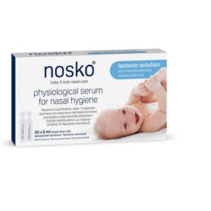 Ser fiziologic 20x5ml, pentru aerosoli si igiena zilnica a bebelusilor