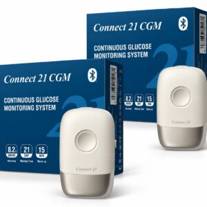 Pachet economic cu 2 senzori Connect 21 CGM pentru monitorizare continua a glicemiei pana la 42 de zile, fara intepaturi repetate